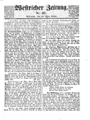 Westricher Zeitung Mittwoch 29. März 1854