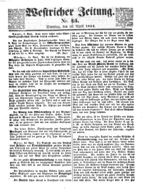 Westricher Zeitung Sonntag 16. April 1854