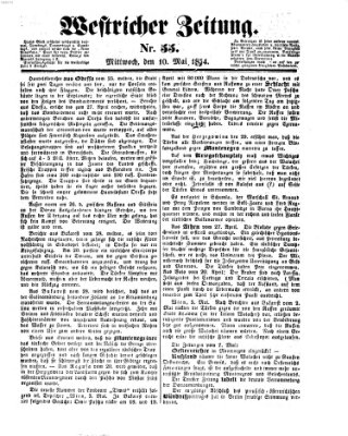 Westricher Zeitung Mittwoch 10. Mai 1854