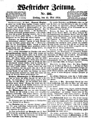 Westricher Zeitung Freitag 12. Mai 1854