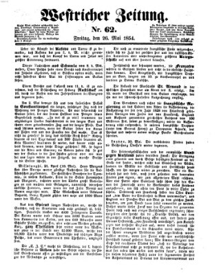 Westricher Zeitung Freitag 26. Mai 1854