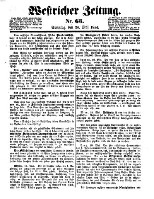 Westricher Zeitung Sonntag 28. Mai 1854