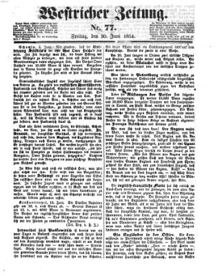 Westricher Zeitung Freitag 30. Juni 1854