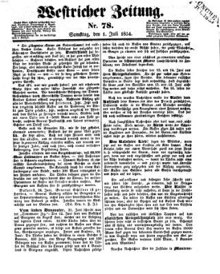 Westricher Zeitung Samstag 1. Juli 1854