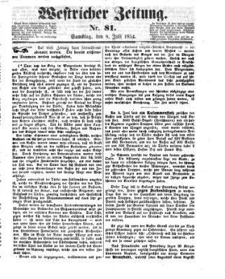 Westricher Zeitung Samstag 8. Juli 1854