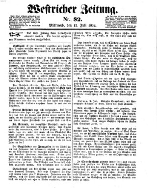 Westricher Zeitung Mittwoch 12. Juli 1854