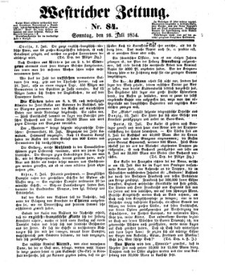 Westricher Zeitung Sonntag 16. Juli 1854