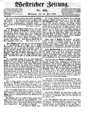 Westricher Zeitung Mittwoch 19. Juli 1854