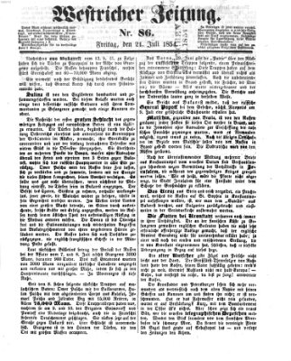 Westricher Zeitung Freitag 21. Juli 1854