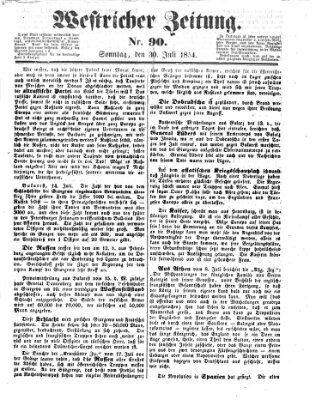 Westricher Zeitung Sonntag 30. Juli 1854