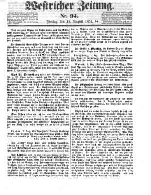 Westricher Zeitung Freitag 11. August 1854