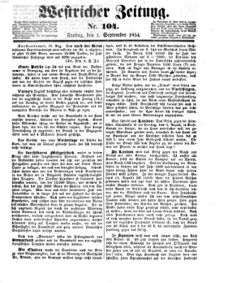 Westricher Zeitung Freitag 1. September 1854