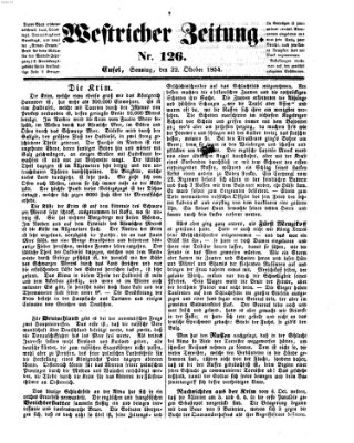 Westricher Zeitung Sonntag 22. Oktober 1854