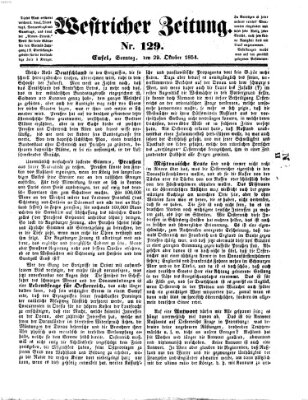 Westricher Zeitung Sonntag 29. Oktober 1854