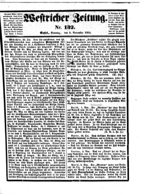 Westricher Zeitung Sonntag 5. November 1854