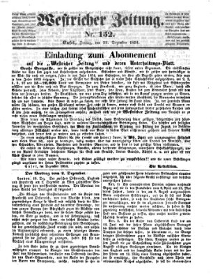 Westricher Zeitung Freitag 22. Dezember 1854