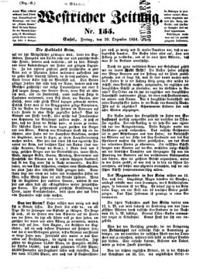 Westricher Zeitung Freitag 29. Dezember 1854