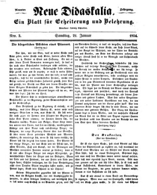 Westricher Zeitung Samstag 21. Januar 1854