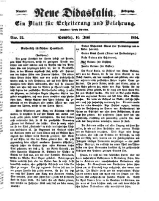 Westricher Zeitung Samstag 10. Juni 1854