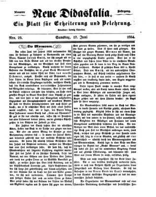 Westricher Zeitung Samstag 17. Juni 1854