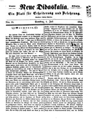 Westricher Zeitung Samstag 1. Juli 1854