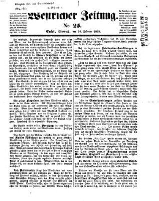 Westricher Zeitung Mittwoch 28. Februar 1855