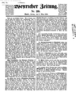 Westricher Zeitung Freitag 9. März 1855