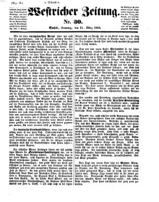 Westricher Zeitung Sonntag 11. März 1855