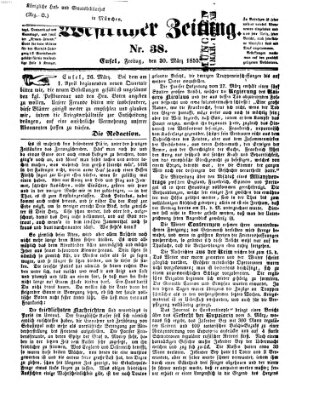 Westricher Zeitung Freitag 30. März 1855