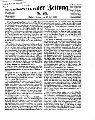 Westricher Zeitung Freitag 13. Juli 1855