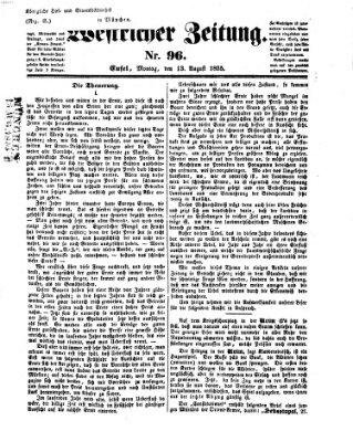 Westricher Zeitung Montag 13. August 1855