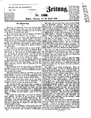 Westricher Zeitung Mittwoch 29. August 1855