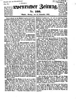 Westricher Zeitung Montag 10. September 1855