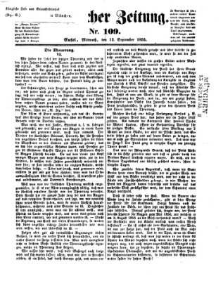 Westricher Zeitung Mittwoch 12. September 1855