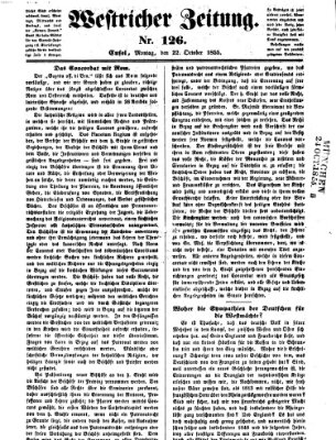 Westricher Zeitung Montag 22. Oktober 1855