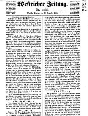 Westricher Zeitung Montag 31. Dezember 1855