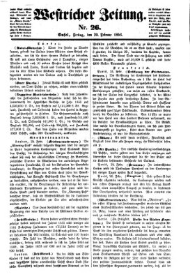 Westricher Zeitung Freitag 29. Februar 1856