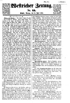 Westricher Zeitung Montag 14. April 1856