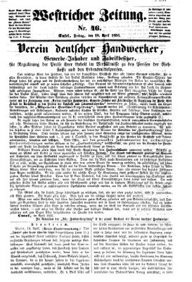 Westricher Zeitung Freitag 18. April 1856