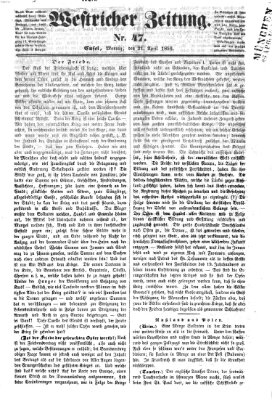 Westricher Zeitung Montag 21. April 1856