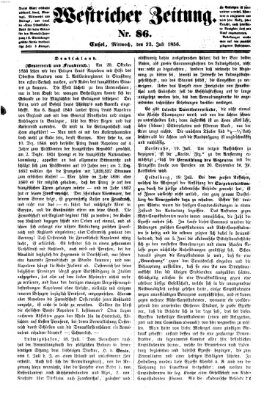 Westricher Zeitung Mittwoch 23. Juli 1856