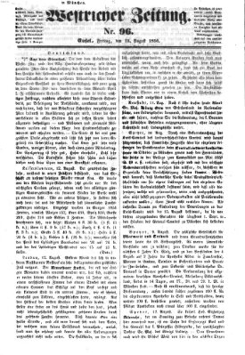 Westricher Zeitung Freitag 15. August 1856