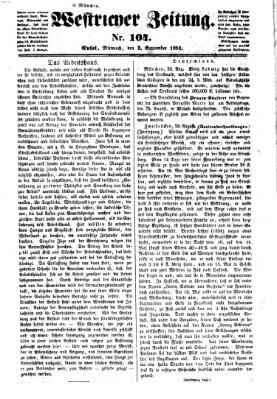 Westricher Zeitung Mittwoch 3. September 1856