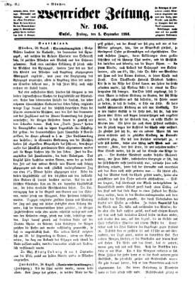 Westricher Zeitung Freitag 5. September 1856