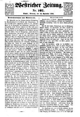 Westricher Zeitung Mittwoch 10. September 1856