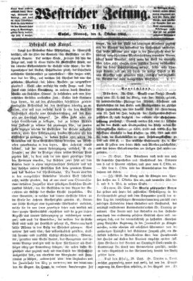 Westricher Zeitung Mittwoch 1. Oktober 1856