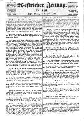 Westricher Zeitung Montag 6. Oktober 1856