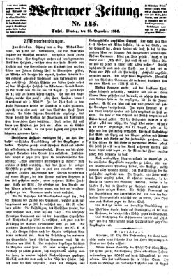 Westricher Zeitung Montag 15. Dezember 1856