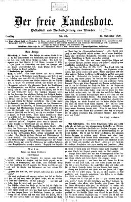 Der freie Landesbote Samstag 12. November 1870