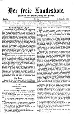 Der freie Landesbote Samstag 19. November 1870